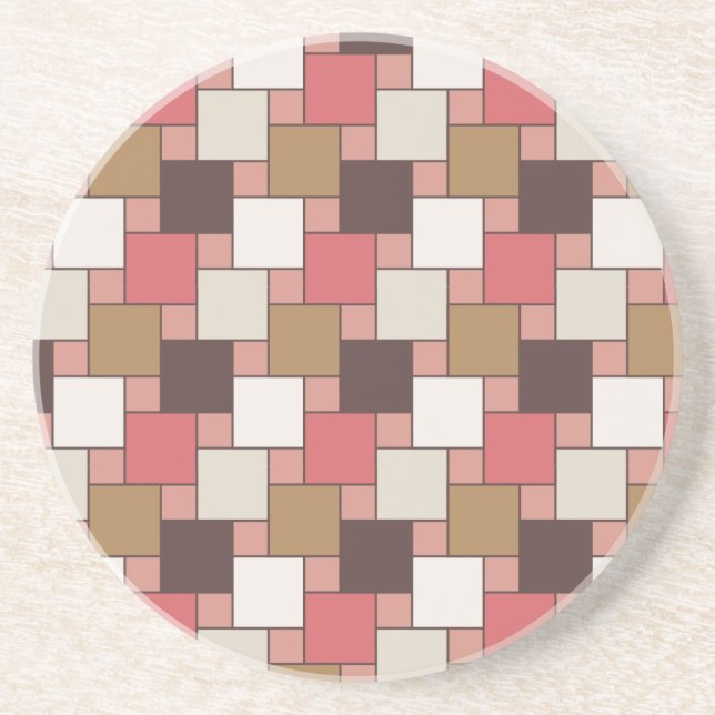 Pumpkin Spice Weave Pattern Coaster (Front)