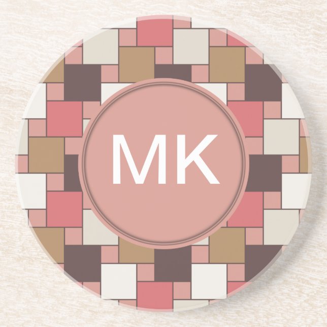 Pumpkin Spice Weave Pattern Coaster (Front)