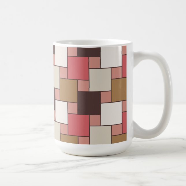 Pumpkin Spice Weave Pattern Coffee Mug (Right)