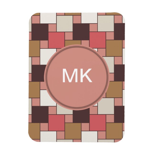 Pumpkin Spice Weave Pattern Magnet (Vertical)