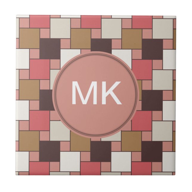 Pumpkin Spice Weave Pattern Tile (Front)