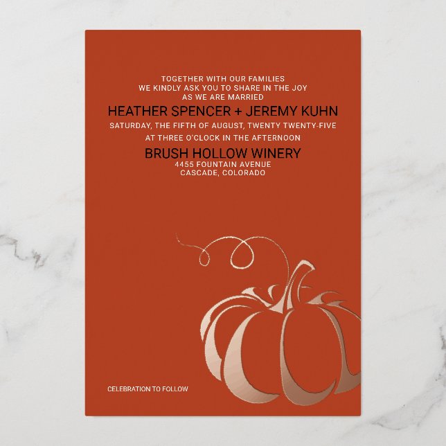 Pumpkin Spice Wedding (Front)