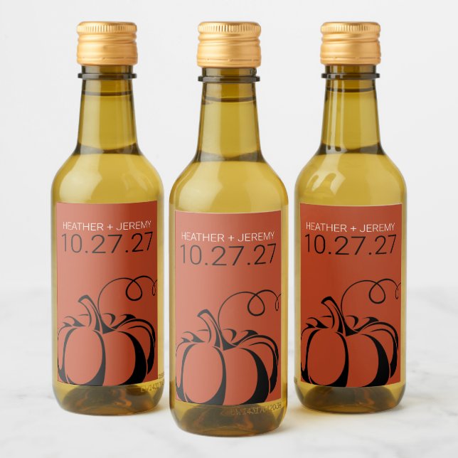 Pumpkin Spice Wine Label (Bottles)