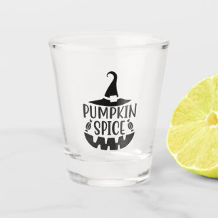 Pumpkin Spice with a Jack-O-Lantern Witch Shot Glass