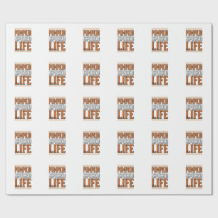 Pumpkin Spiced Life Vintage Halloween Typography D Wrapping Paper
