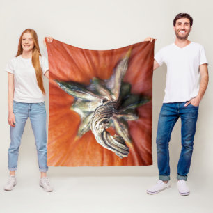 Pumpkin Spiral  Fleece Blanket
