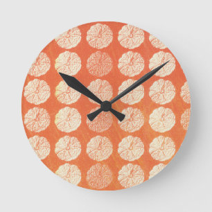 Pumpkin Spiral Notebook Round Clock