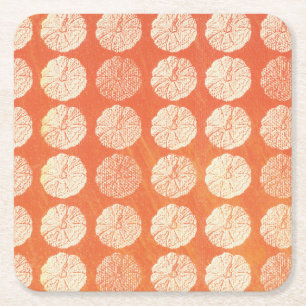 Pumpkin Spiral Notebook Square Paper Coaster