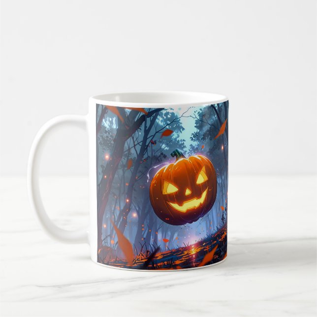 Pumpkin Spirit Mug – Anime Halloween Coffee Mug (Left)