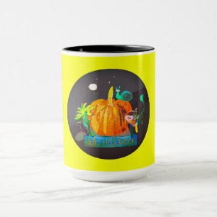 Pumpkin Spirit Mug – Cute Halloween Animals & Moon