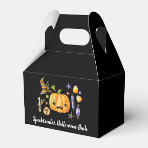 Pumpkin Spooktacular Halloween Bash Party Black Favour Box