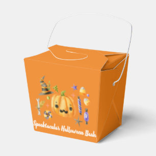 Pumpkin Spooktacular Halloween Bash Party Orange Favour Box