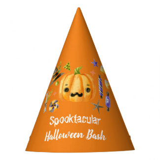 Pumpkin Spooktacular Halloween Bash Party Orange Party Hat