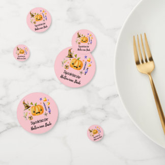 Pumpkin Spooktacular Halloween Bash Party Pink Confetti