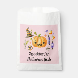 Pumpkin Spooktacular Halloween Bash Party Pink Favour Bags