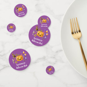 Pumpkin Spooktacular Halloween Bash Party Purple Confetti