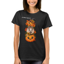 Pumpkin Squad Cute Stacked Fall Women's T-Shirt