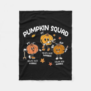 Pumpkin Squad Ot Slp Pt Team Thanksgiving Speech P Fleece Blanket