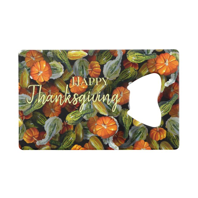 Pumpkin, Squash Autumn Harvest Bottle Opener (Front (Horizontal))