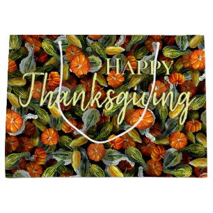 Pumpkin, Squash Autumn Harvest Large Gift Bag