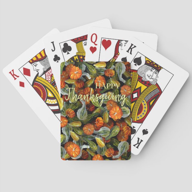 Pumpkin, Squash Autumn Harvest Playing Cards (Back)