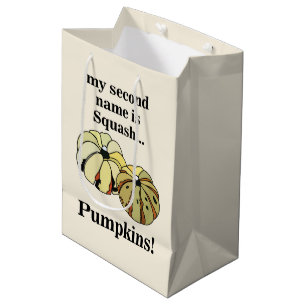 Pumpkin Squash Funny Pumpkins Medium Gift Bag