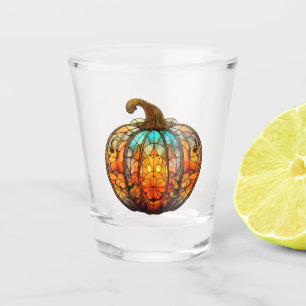 Pumpkin Stained Glass Shot Glass