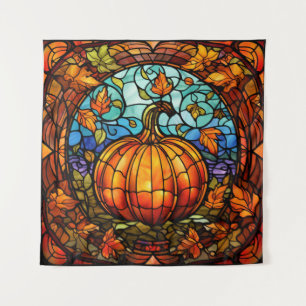 Pumpkin Stained Glass Tapestry
