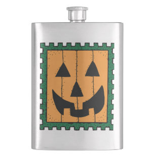 Pumpkin Stamp Hip Flask