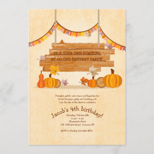Pumpkin Stand Invitation