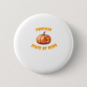 Pumpkin State of Mind - Halloween Oversized T-Shir 6 Cm Round Badge