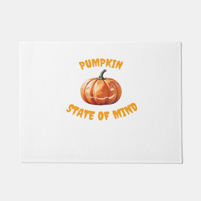 Pumpkin State of Mind - Halloween Oversized T-Shir Doormat (Front)