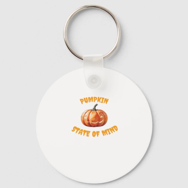 Pumpkin State of Mind - Halloween Oversized T-Shir Key Ring (Front)