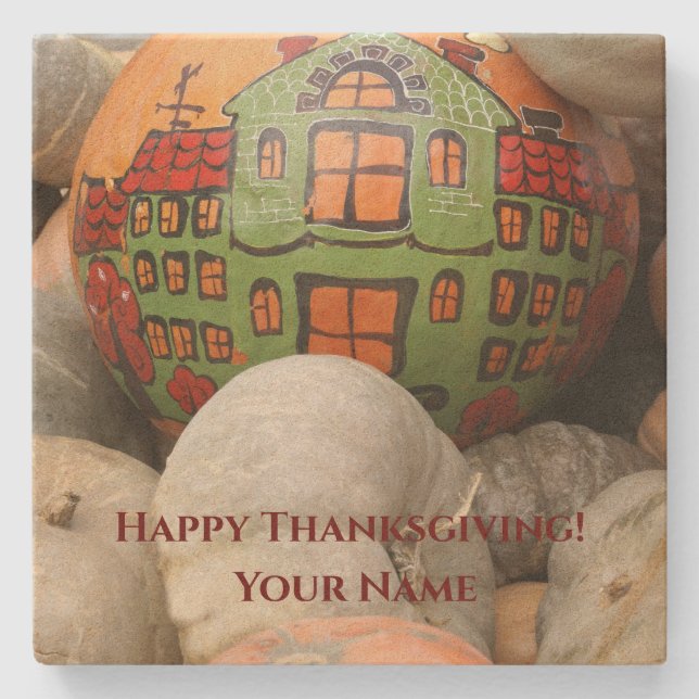 Pumpkin Stone Coaster (Front)