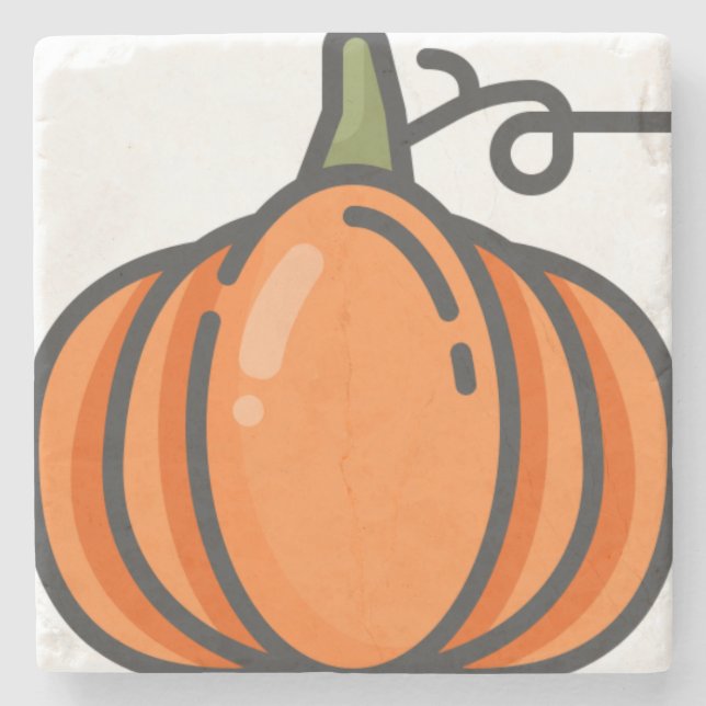 pumpkin stone coaster (Front)