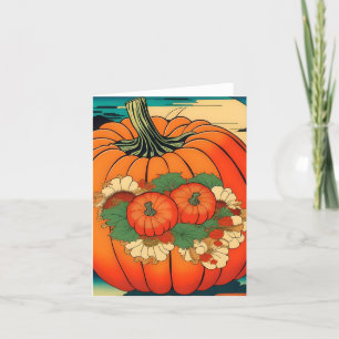 Pumpkin Study - Japanese Style AI - B Holiday Card