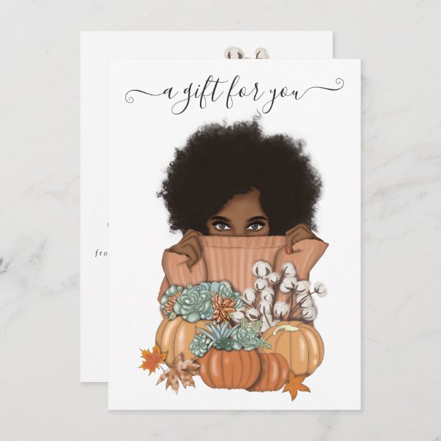 Pumpkin Succulents African American (Front/Back)