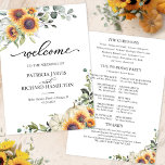 Pumpkin Sunflower Fall Wedding Ceremony Program Invitation<br><div class="desc">A simple chic wedding ceremony order of service program. Easy to personalise with your details. Check the collection for matching items. CUSTOMIZATION: If you need design customisation,  please get in touch with me via chat; if you need information about your order,  shipping options,  etc.,  please contact Zazzle support directly.</div>