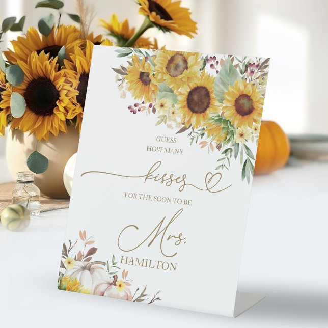 Pumpkin Sunflower How Many Kisses Sign (Creator Uploaded)