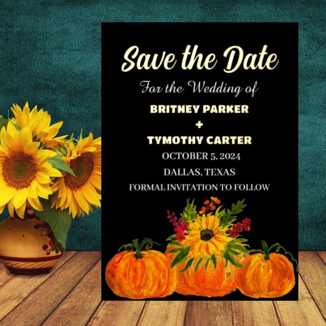 Pumpkin Sunflower Rustic Photo QR Code Wedding (Creator Uploaded)