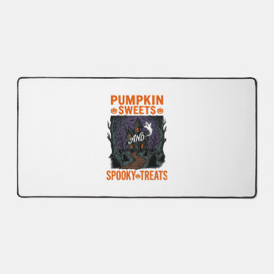 Pumpkin Sweets Shirt Spooky Treats Halloween Desig Desk Mat