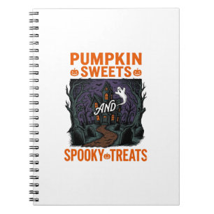 Pumpkin Sweets Shirt Spooky Treats Halloween Desig Notebook