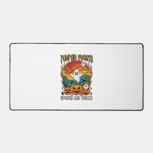 Pumpkin Sweets Spooks Treats Halloween Ghosts Pump Desk Mat