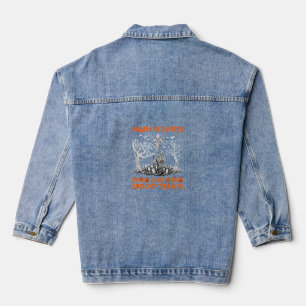 Pumpkin Sweets Spooky Treats Haunted Castle Ghost Denim Jacket