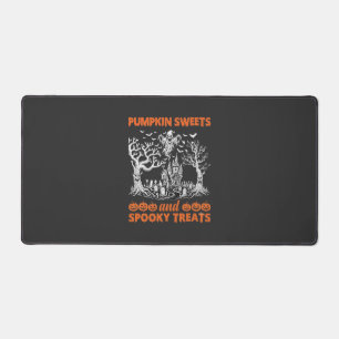 Pumpkin Sweets Spooky Treats Haunted Castle Ghost Desk Mat