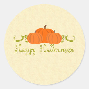 Pumpkin Swirls Halloween Stickers