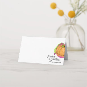 Pumpkin Table Place Card or Escort Card