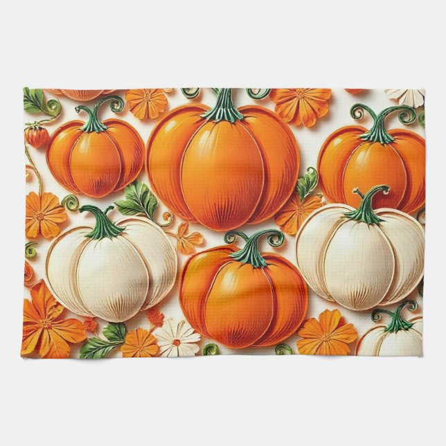 Pumpkin Tea Towel (Horizontal)