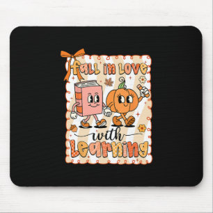 Pumpkin Teacher Preppy Fall In Love With Learning Mouse Mat