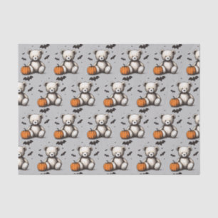 Pumpkin Teddy Baby Shower Tissue Paper